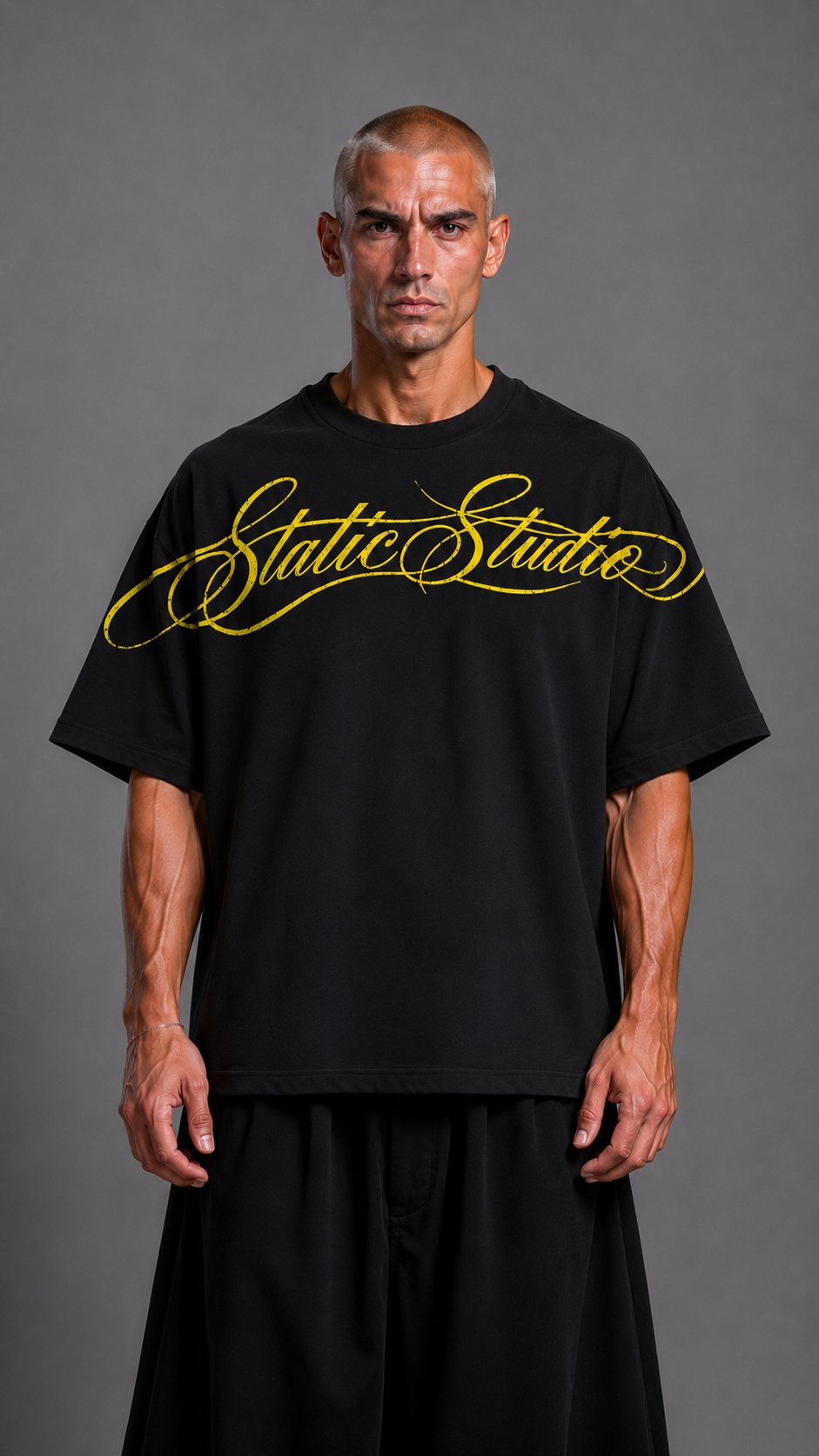 T-SHIRT STATIC STUDIOS BLACK