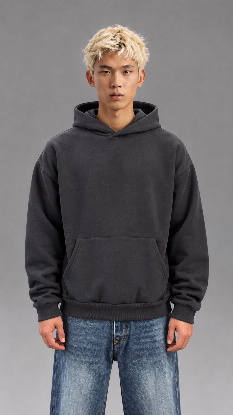 FELPA BOXY FIT DARK GREY