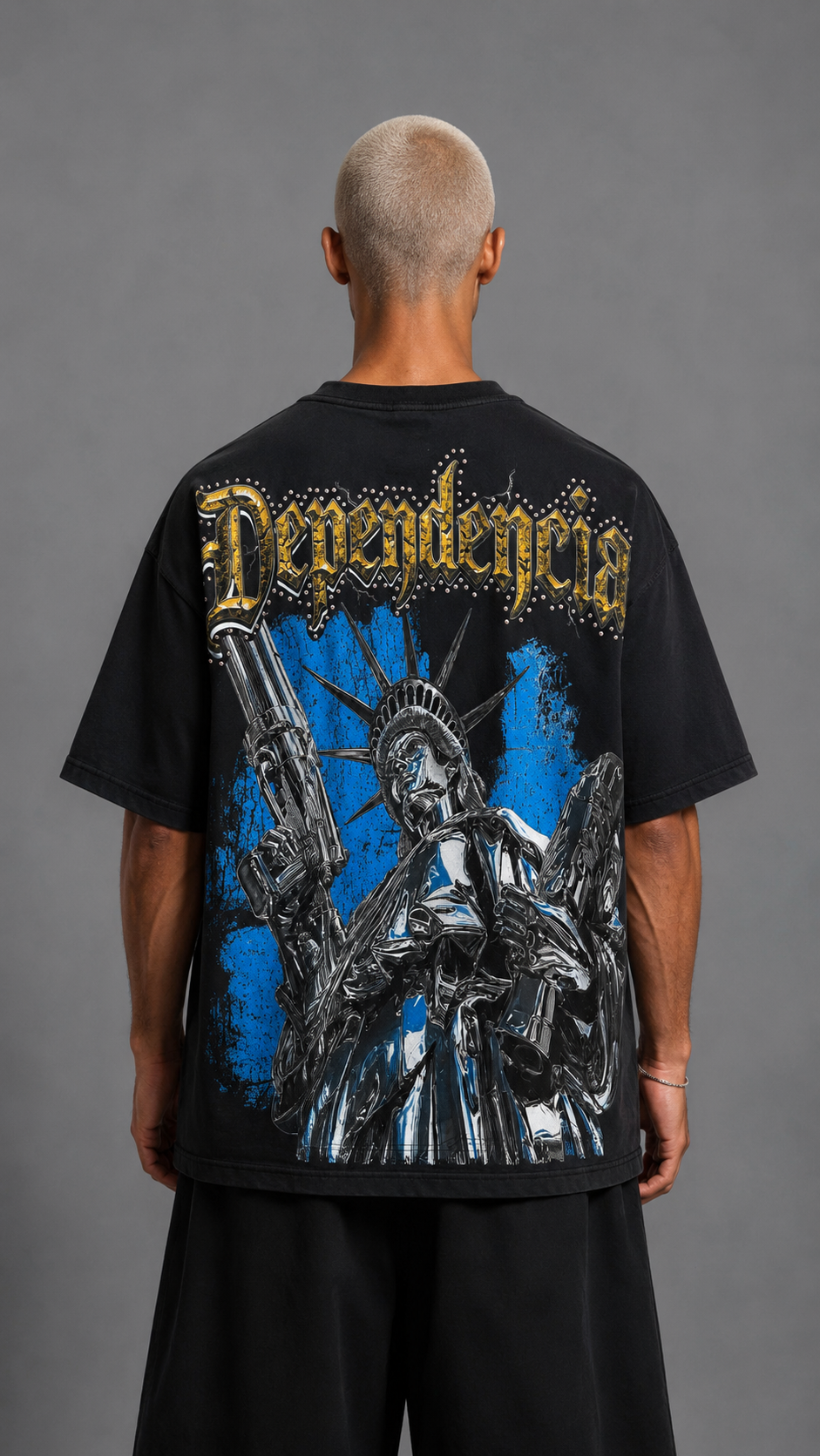 T-SHIRT LIBERTY GUN DEPENDENCIA BLACK