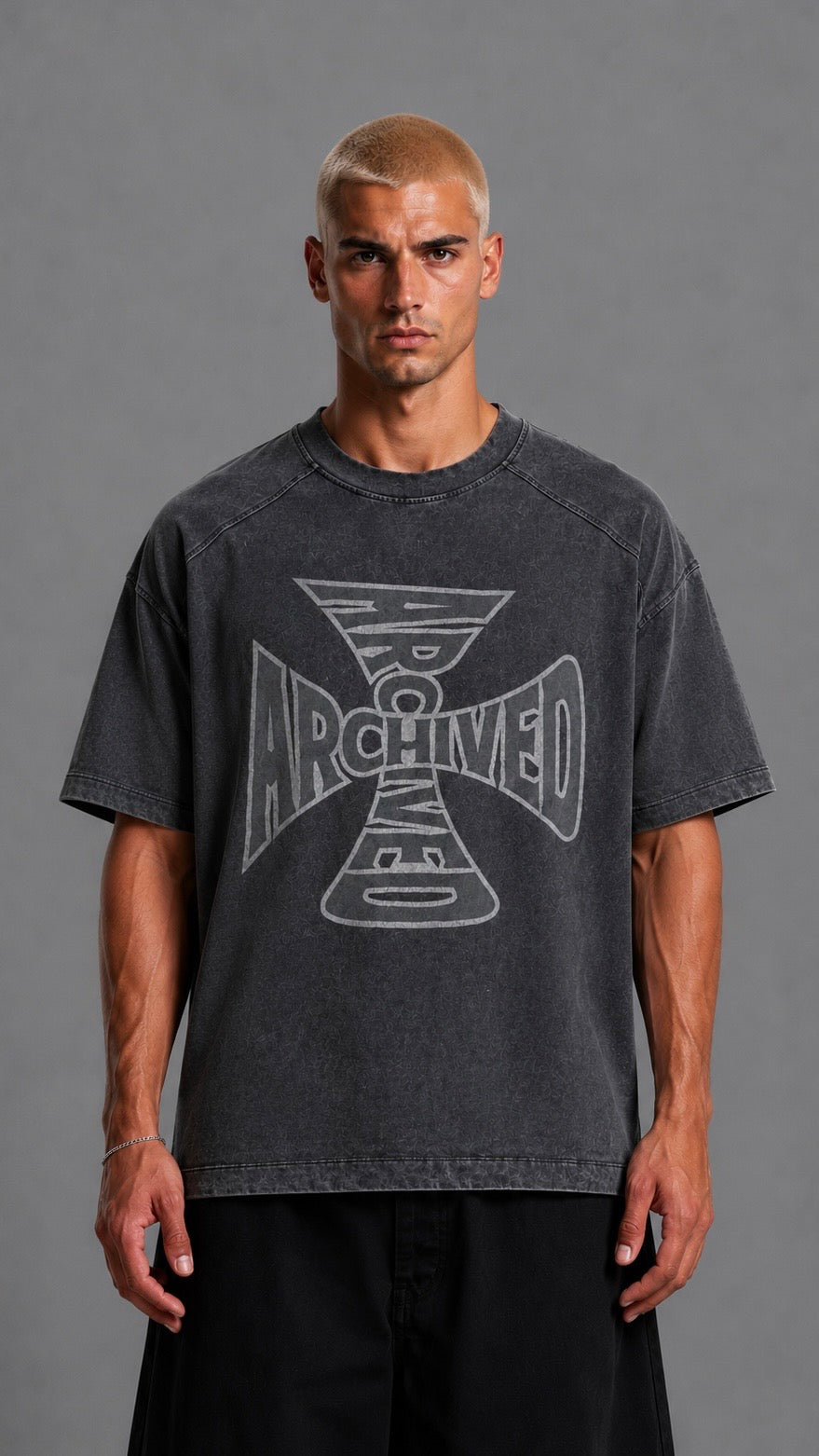 T-SHIRT ARCHIVED WASHED BLACK