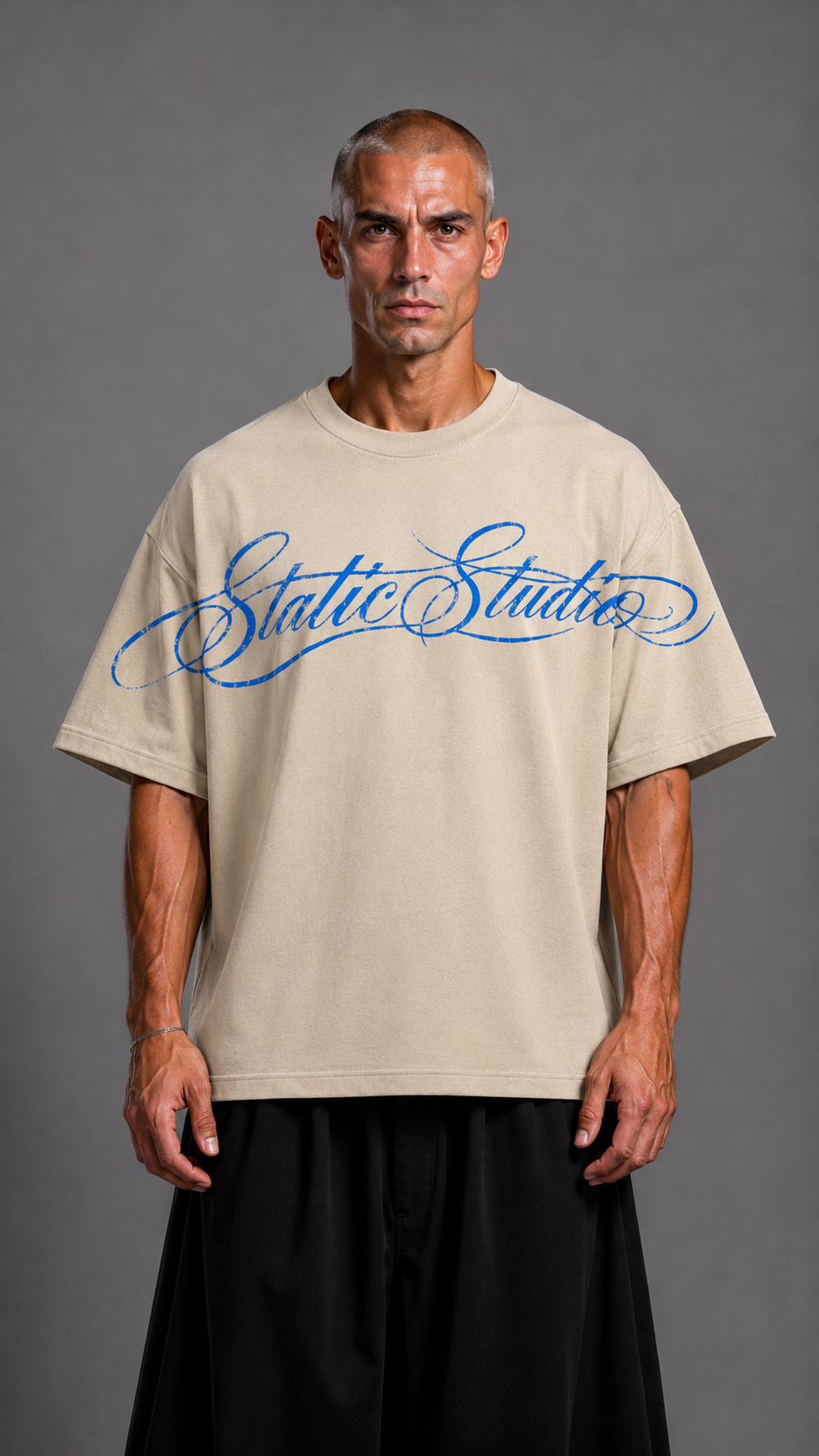 T-SHIRT STATIC STUDIOS BEIGE