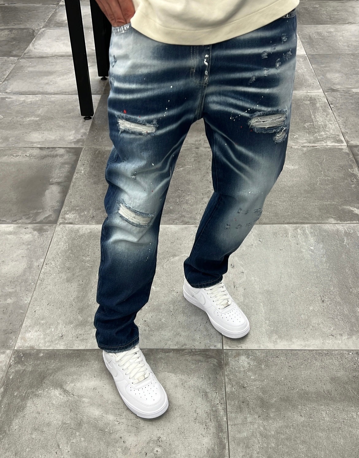 JEANS MOD. DSQ2 PRINT BLUE