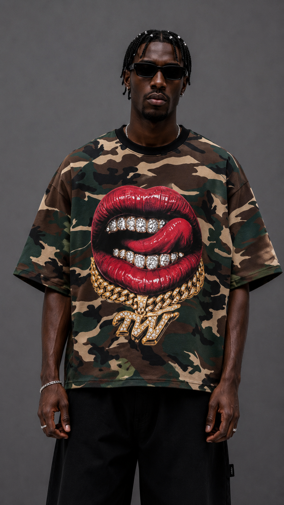 T-SHIRT MOUTH CAMOUFALGE