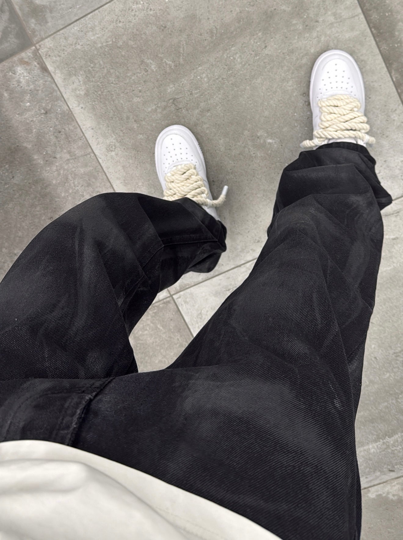 JEANS BAGGY SPALMATO BLACK