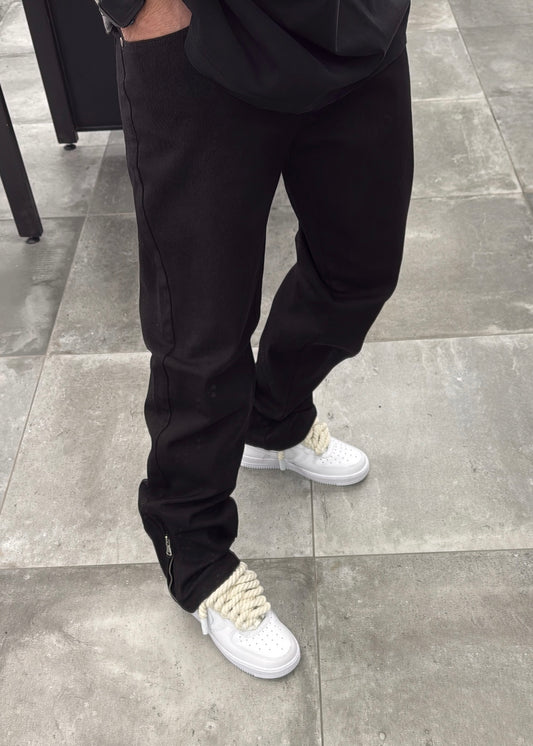JEANS UNION ZIP AL FONDO BLACK
