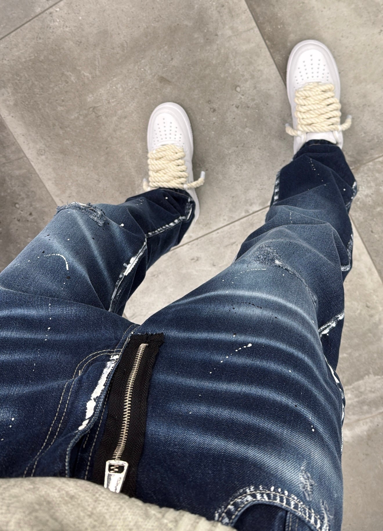 JEANS MOD. DSQ2 ZIP BLUE