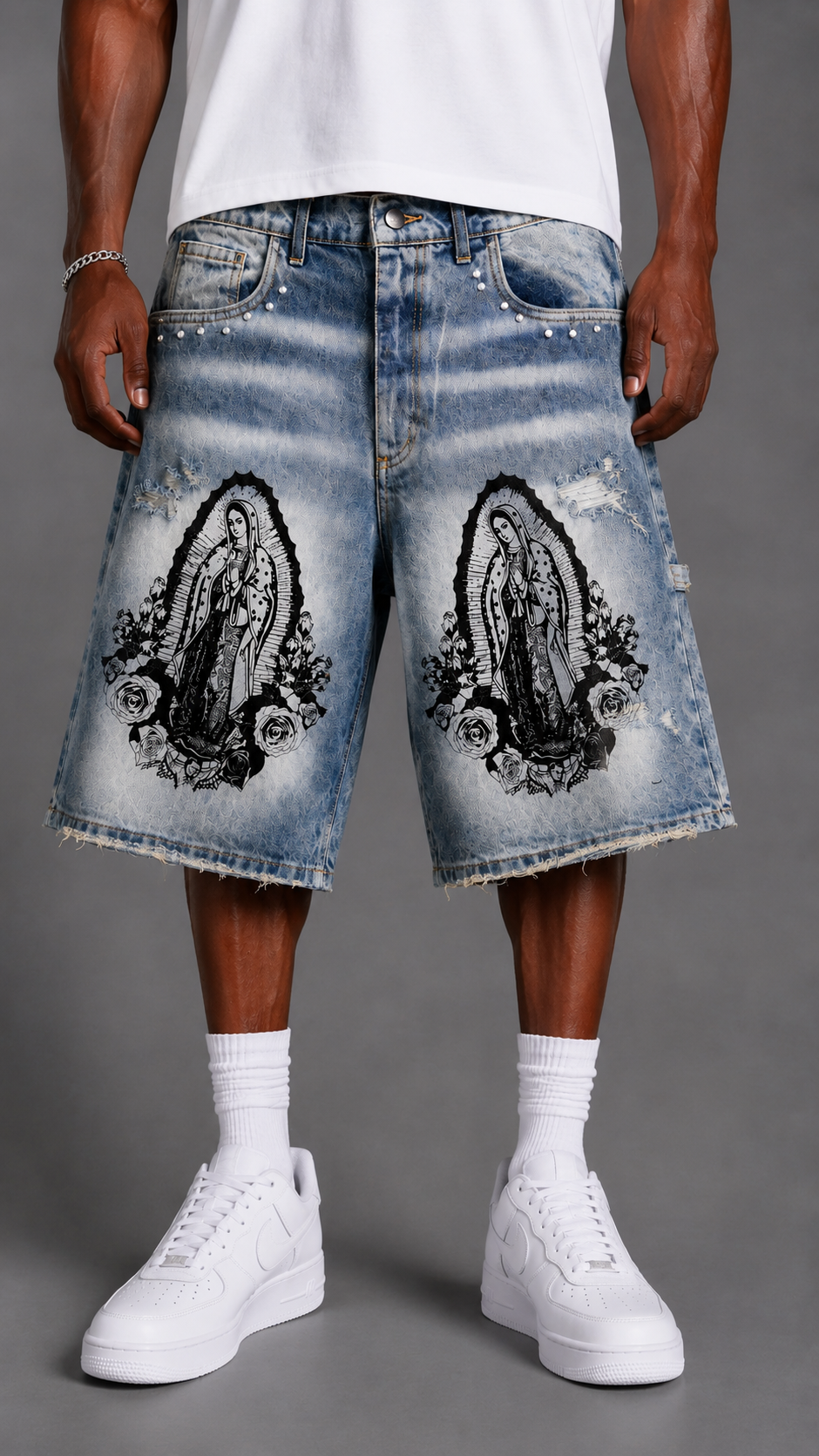SHORTS DENIM PRAY BLUE