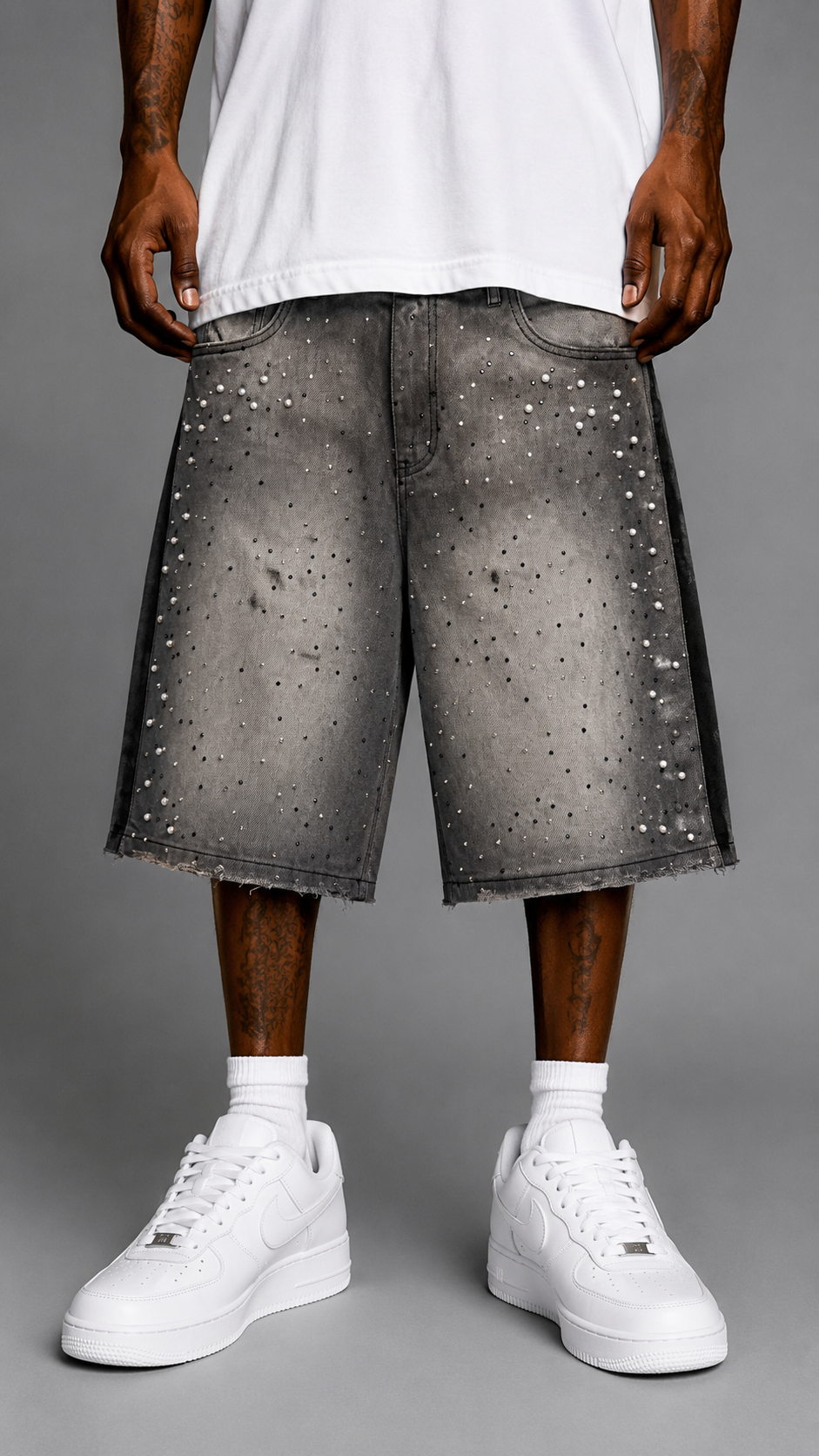 SHORTS STARDUST PD GREY