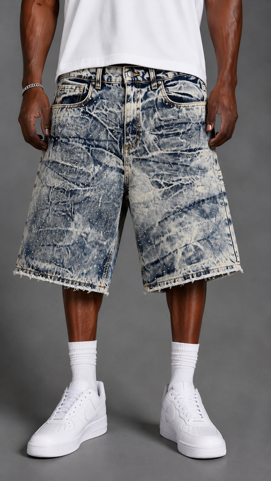 SHORTS FULL STRASS PD BLUE