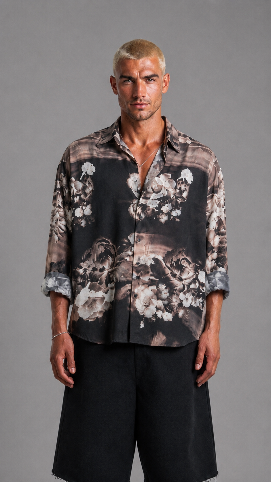 CAMICIA FLOWERS BLACK CIRCUS