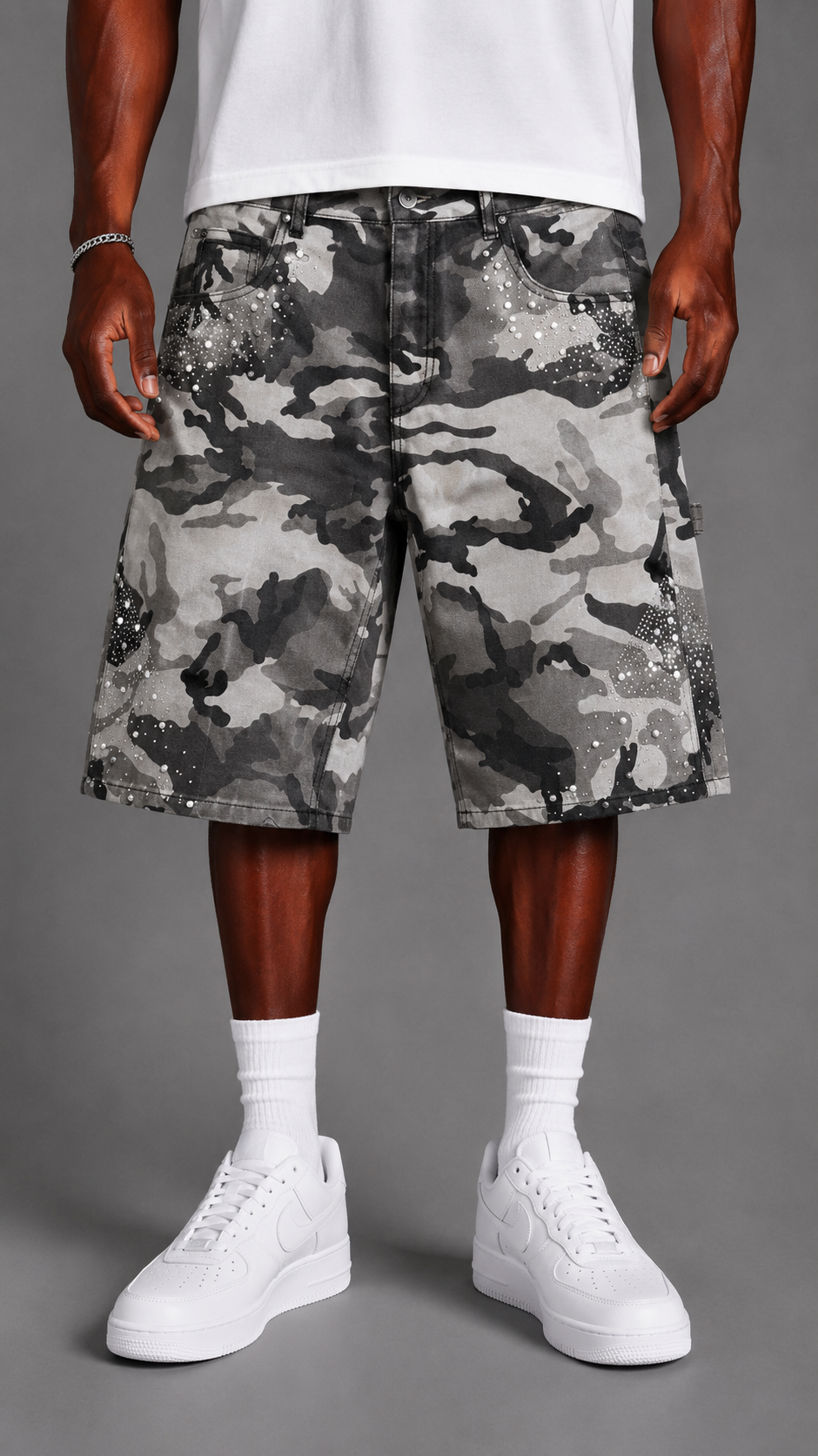 SHORTS MIMETICO MOD.PAPER BLACK