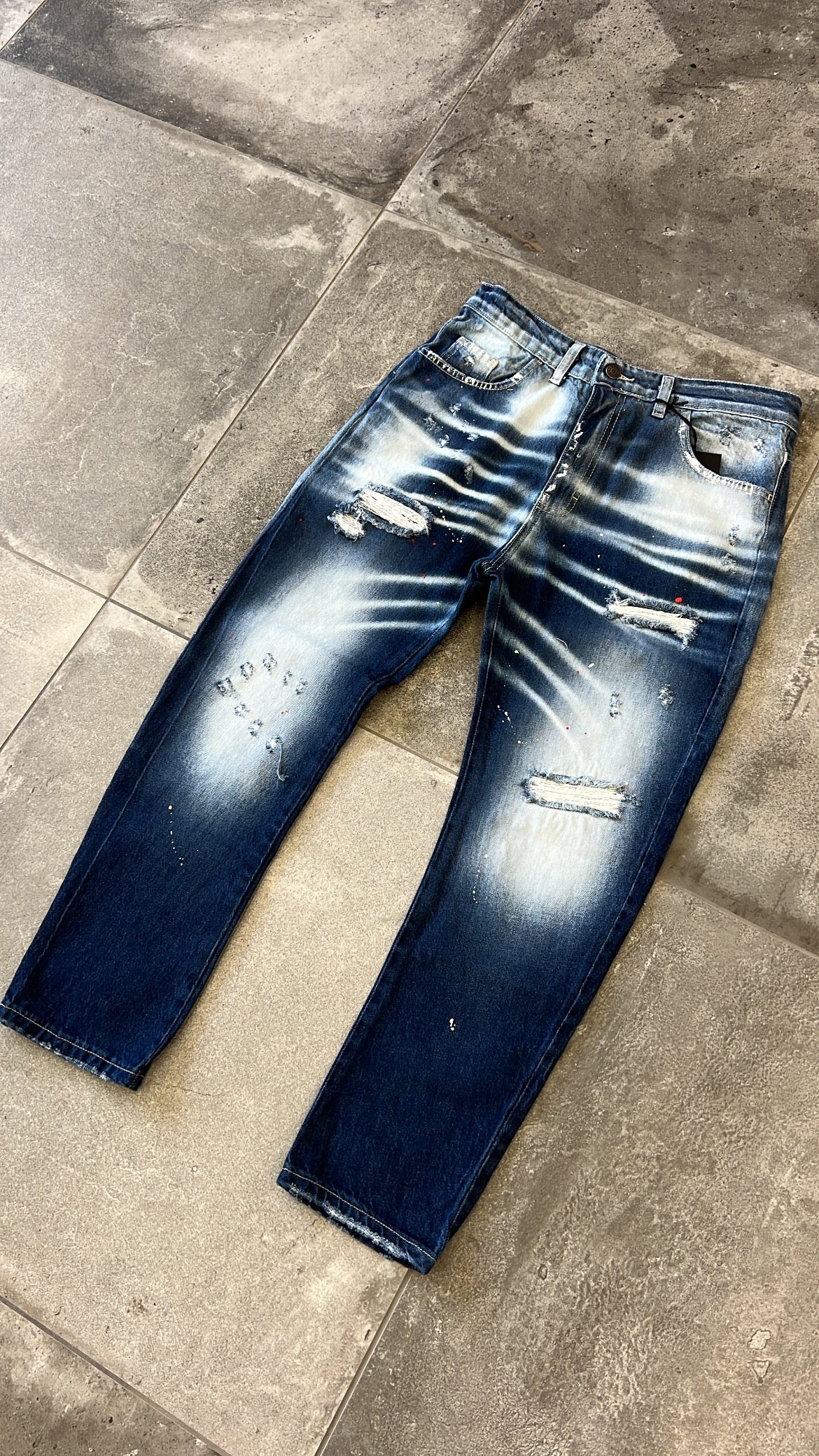 JEANS MOD. DSQ2 PRINT BLUE