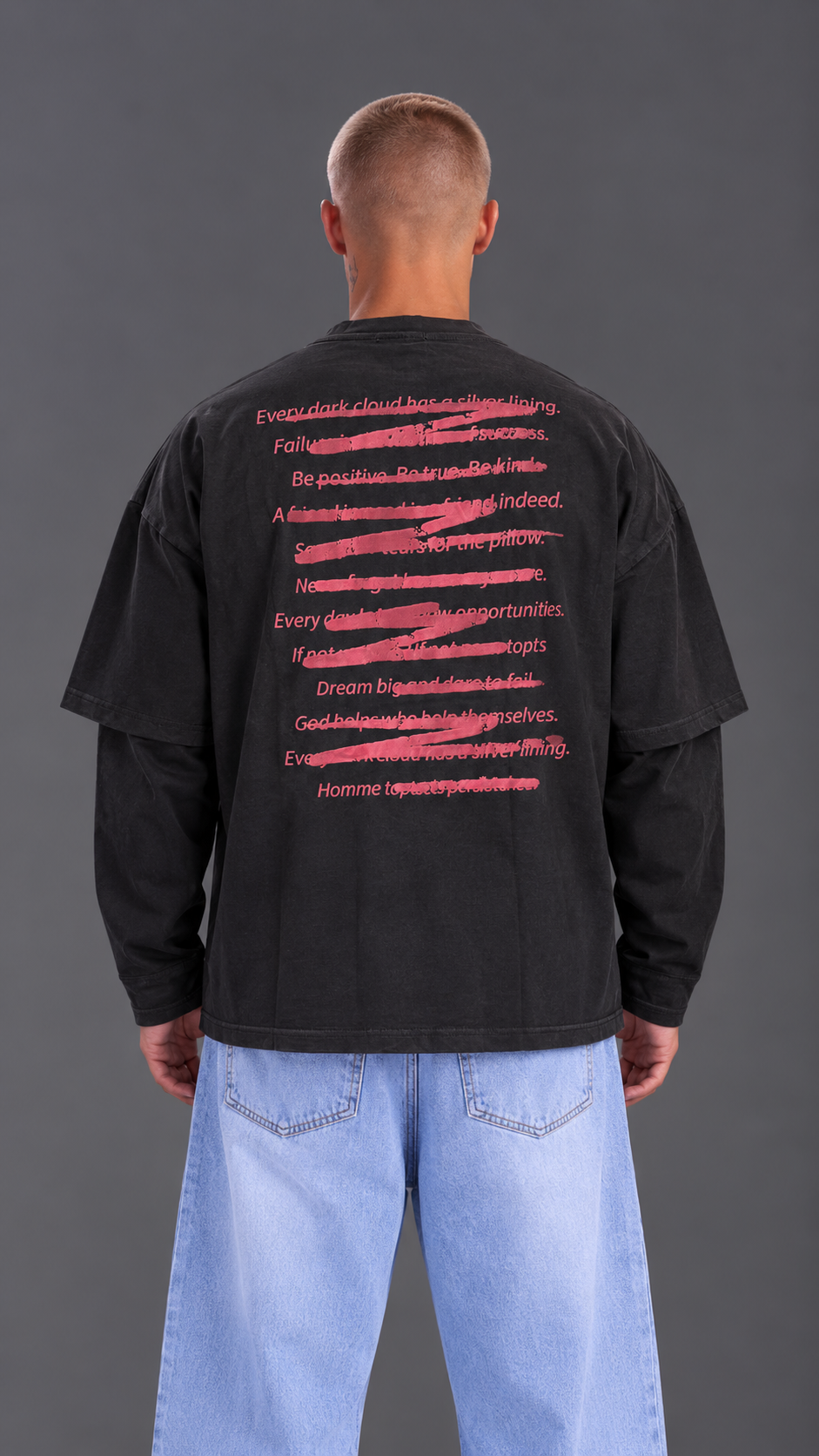 T-SHIRT DOUBLESLEEVE AW HOMME BLACK
