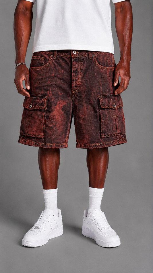 SHORTS SKULL DEPENDENCIA RED