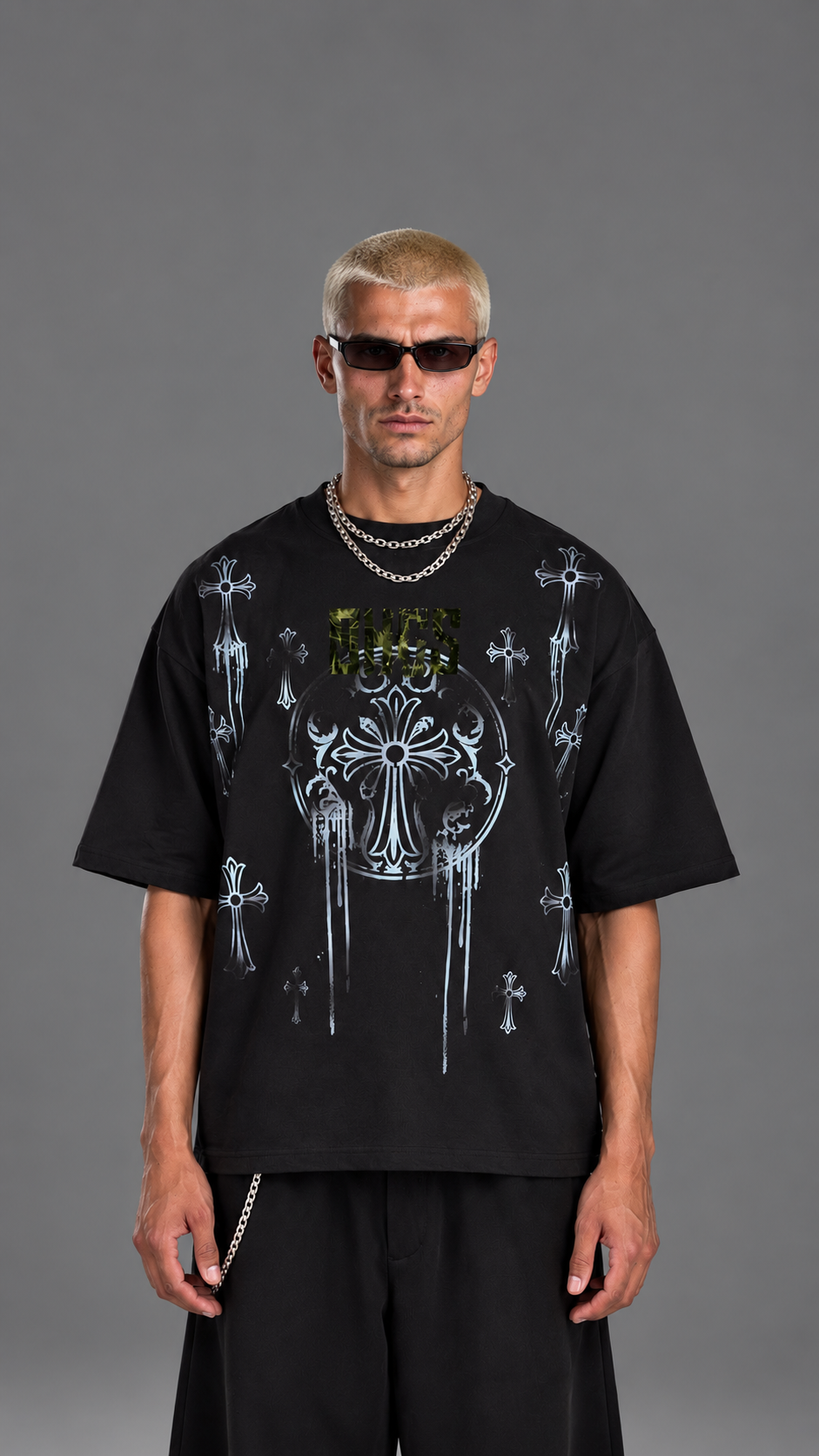 T-SHIRT MOD. CHROME BLACK