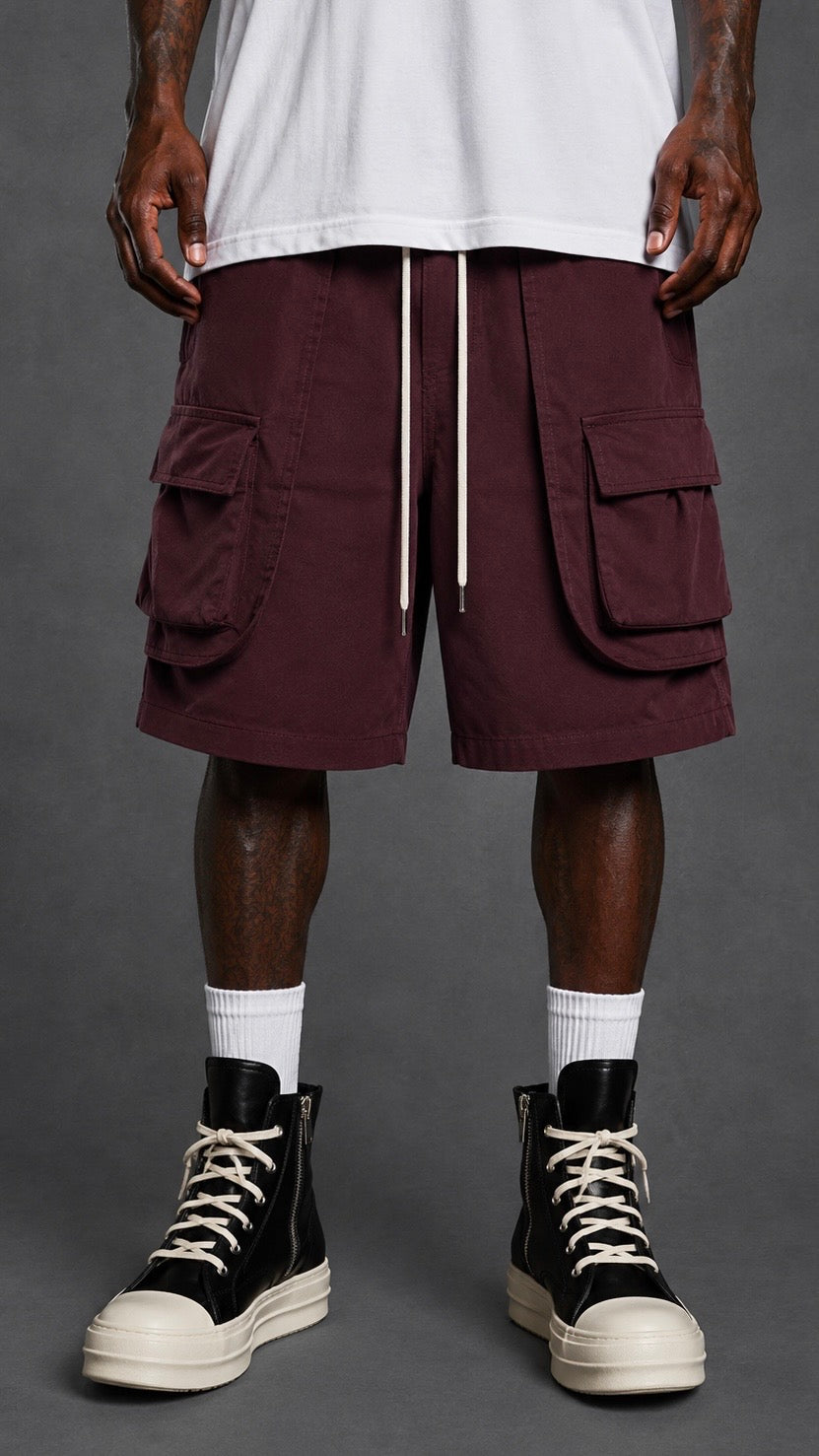 SHORTS POCKETS BORDEAUX
