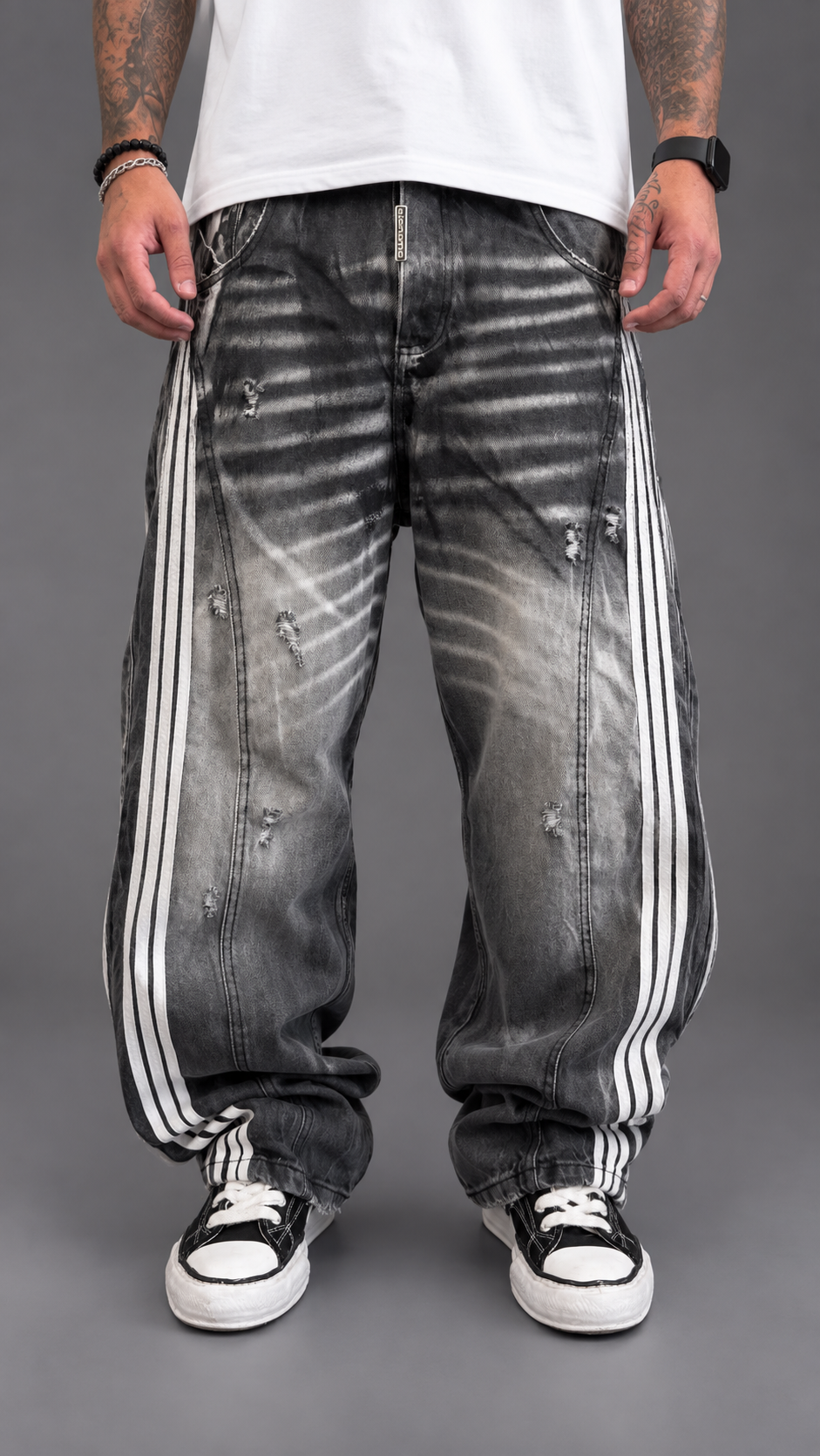 JEANS SUPERBAGGY 554 STRIPES BLACK