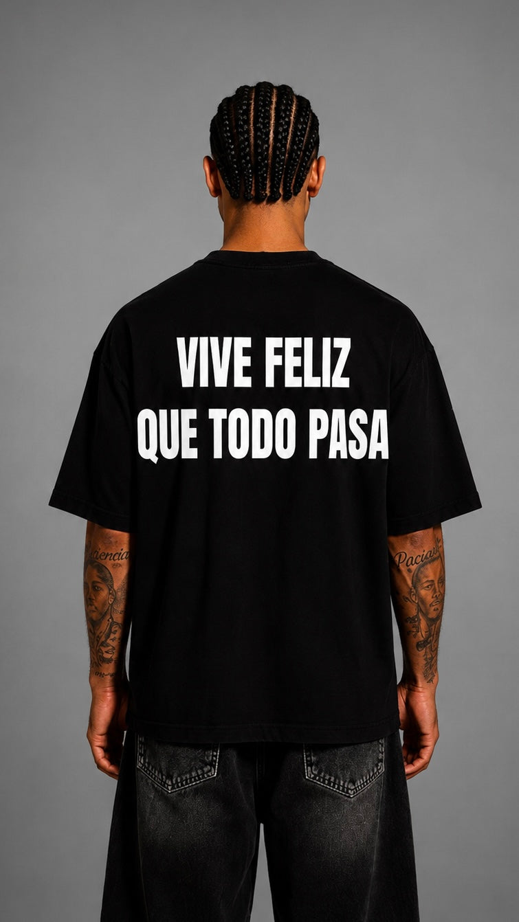T-SHIRT VIVE FELIZ BLACK