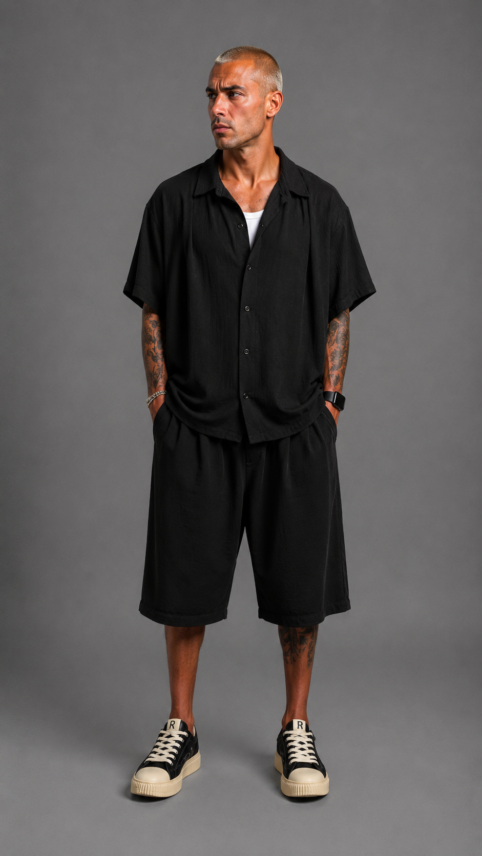 COORDINATO TOKYO SIMIL LINO BLACK
