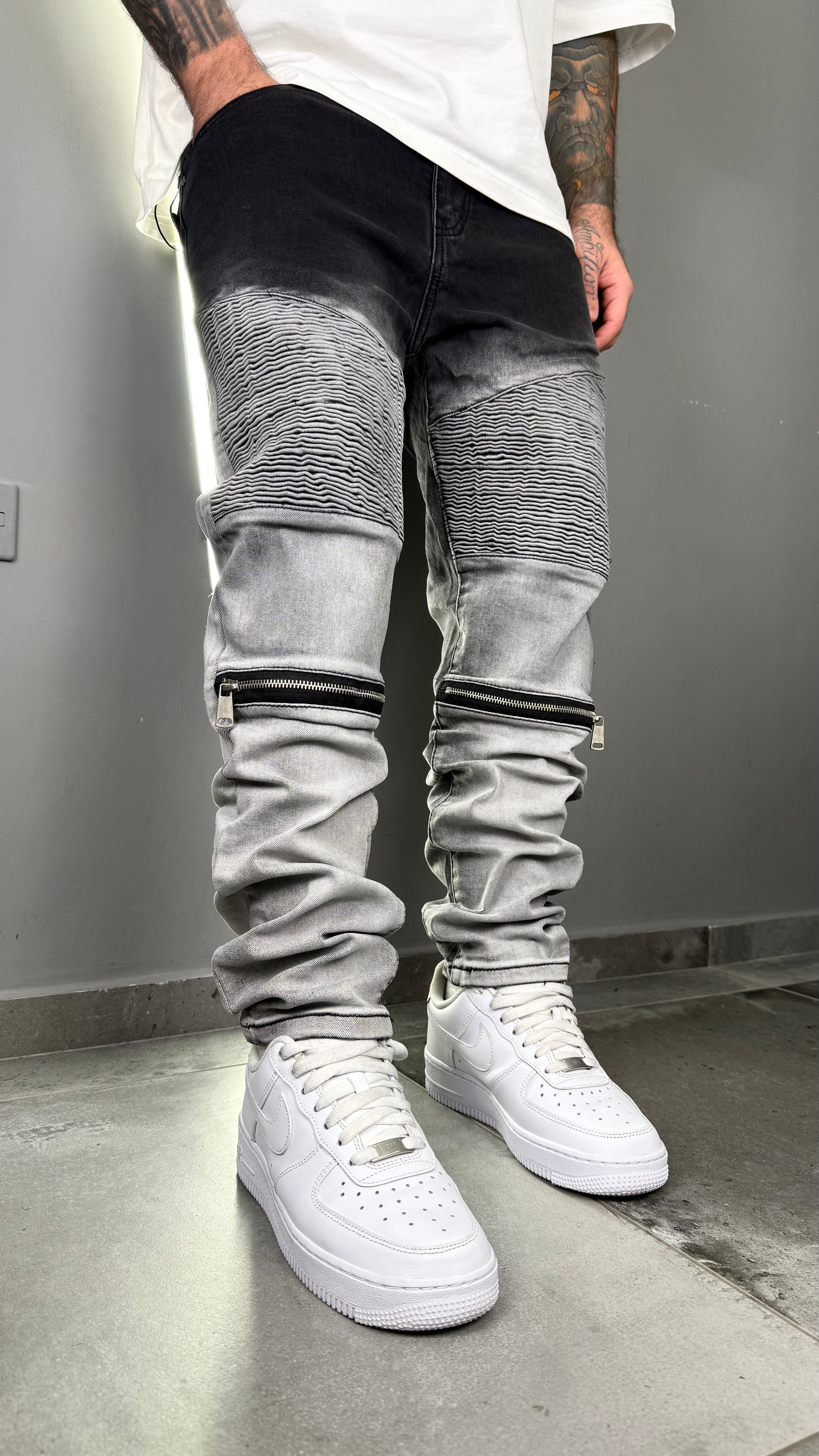 JEANS BIKER DEGRADE' 3376