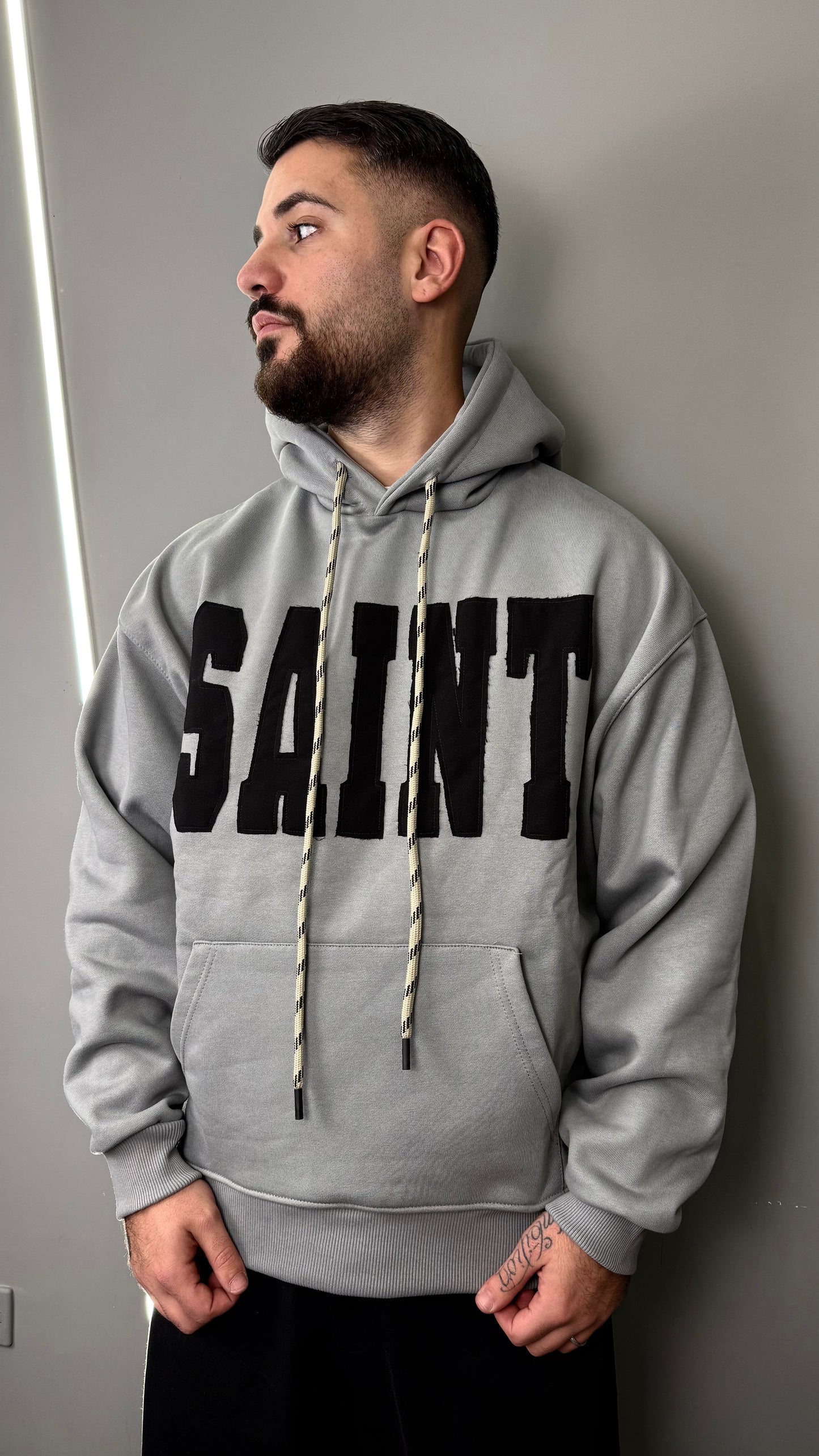 FELPA CON RICAMO SAINT PREMIUM GREY