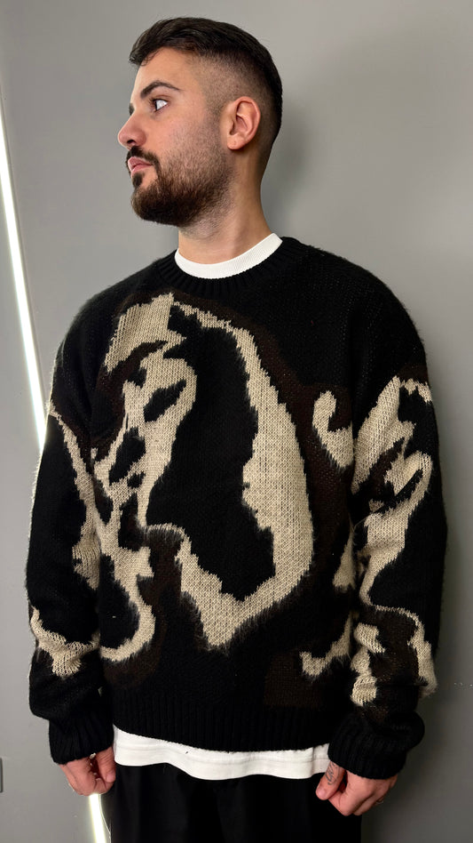 PULLOVER ABSTRACT BNK BLACK