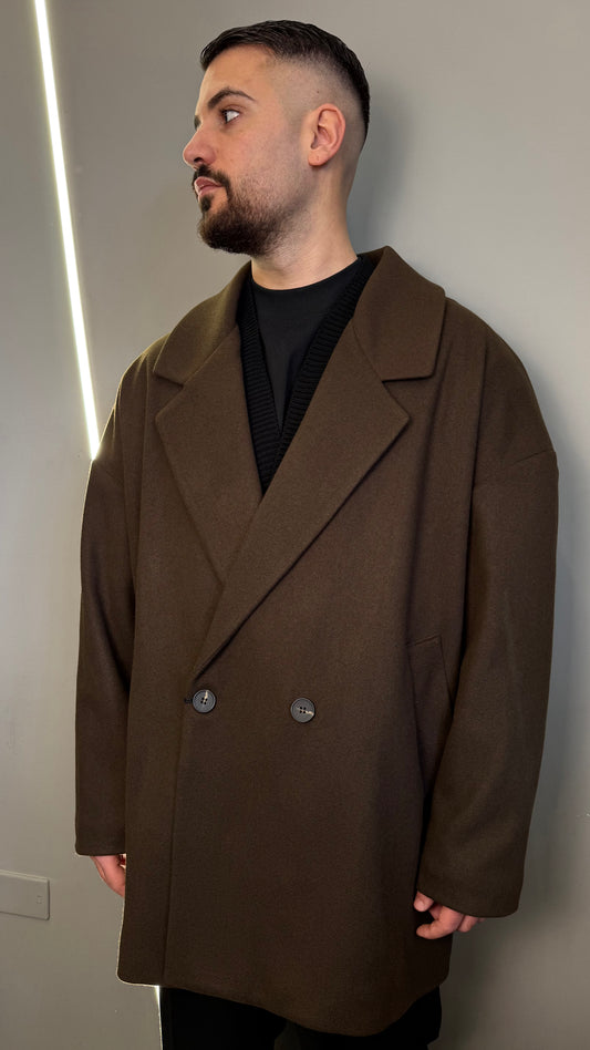 COAT OVERSIZE BROWN