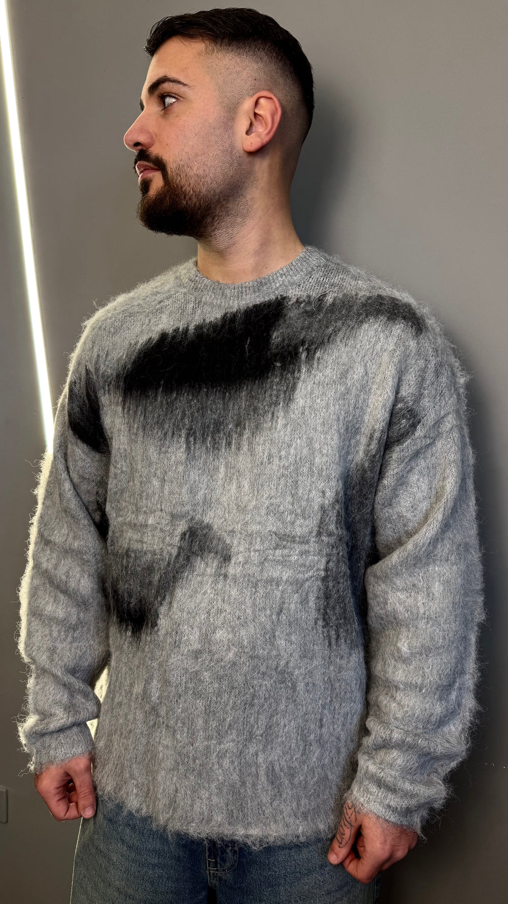 PULLOVER MOHAIR GREY 86136