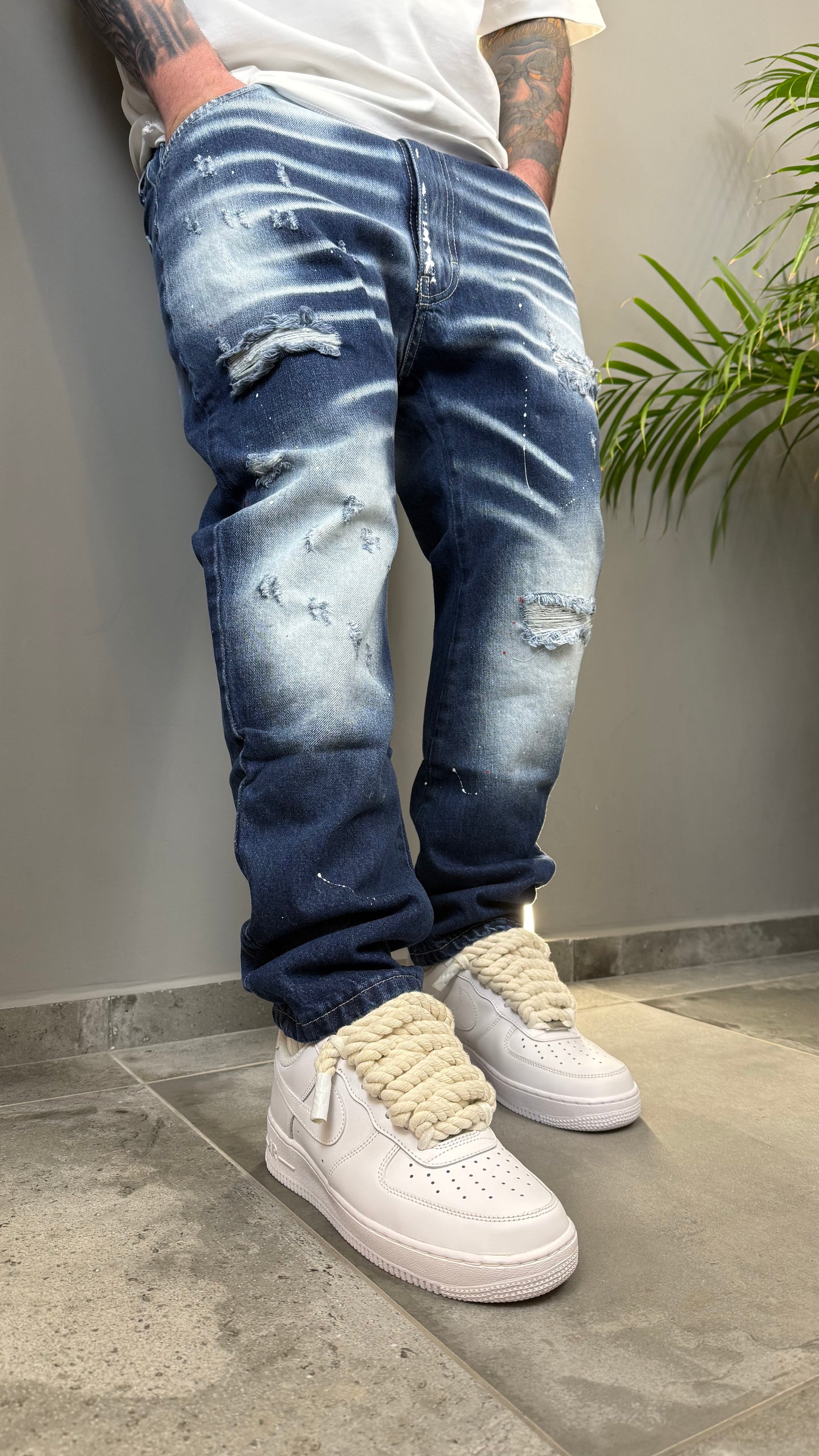 JEANS MOD. DSQ2 PRINT BLUE