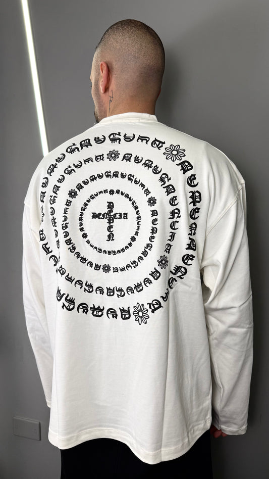 T-SHIRT LONGSLEEVE DEPENDENCIA WHITE RTB02