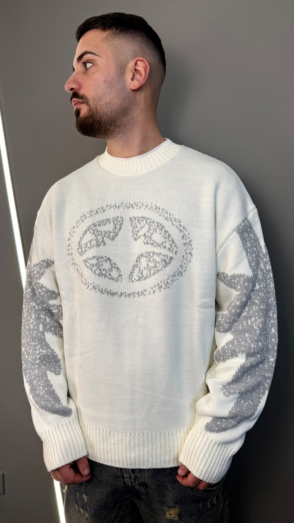 PULLOVER FLAME ARCHIIVE WHITE