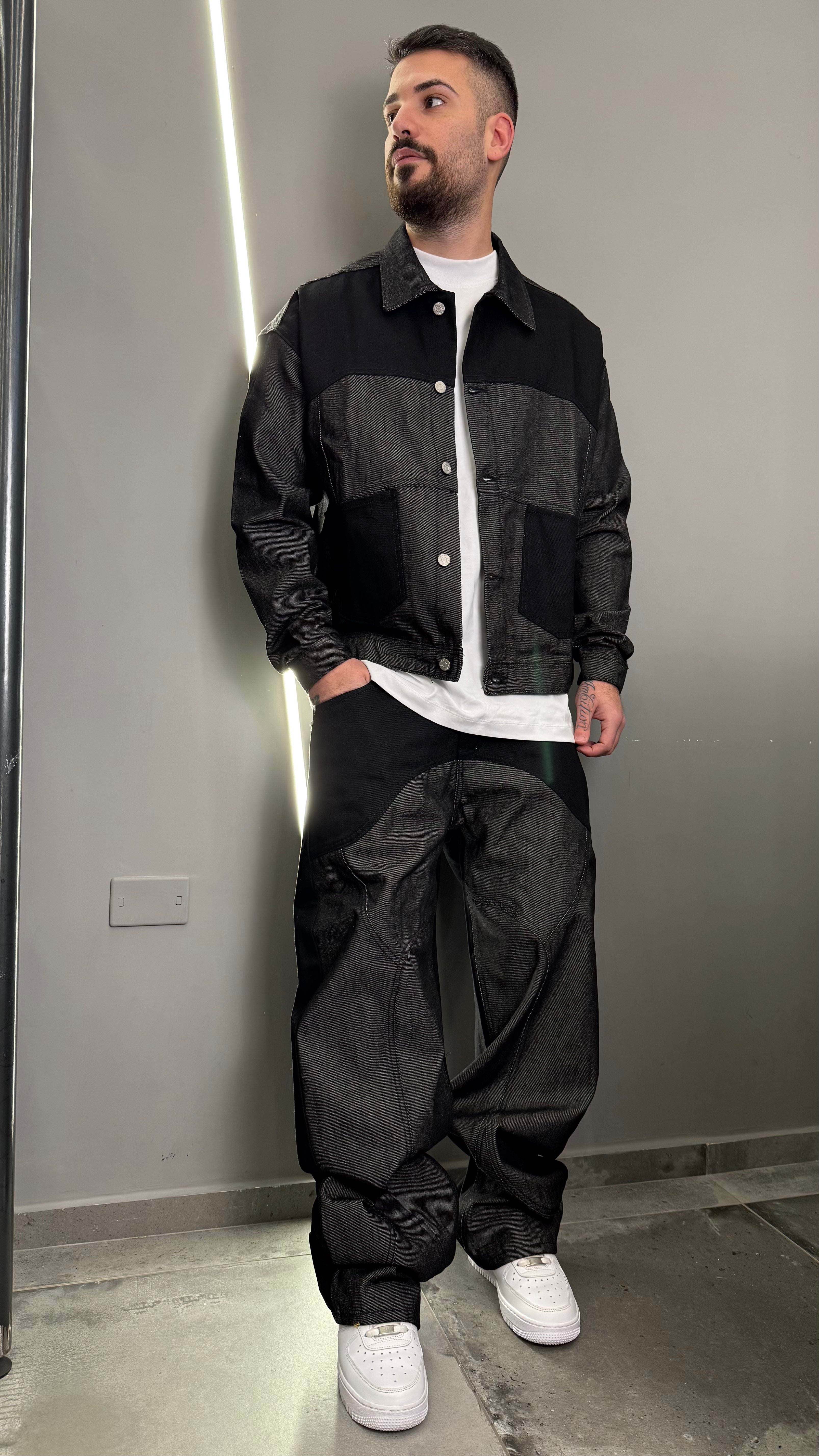 COORDINATO DOUBLE DENIM BNK BLACK