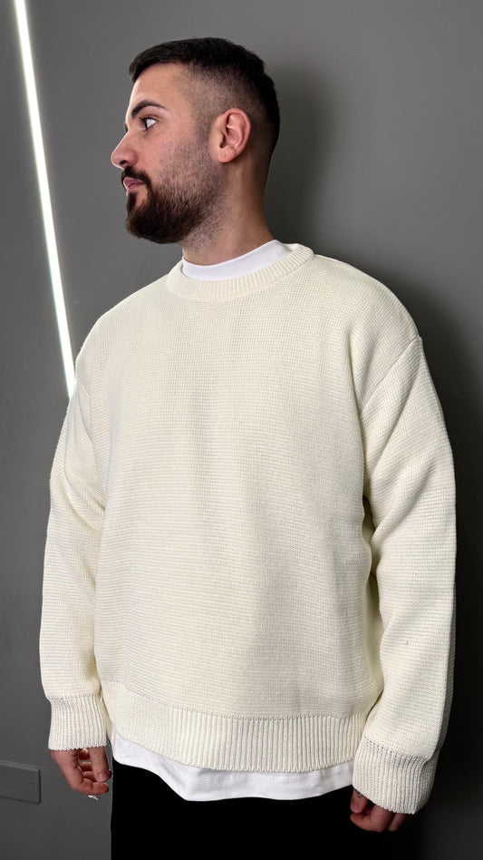 MAGLIONE CROPPED WHITE