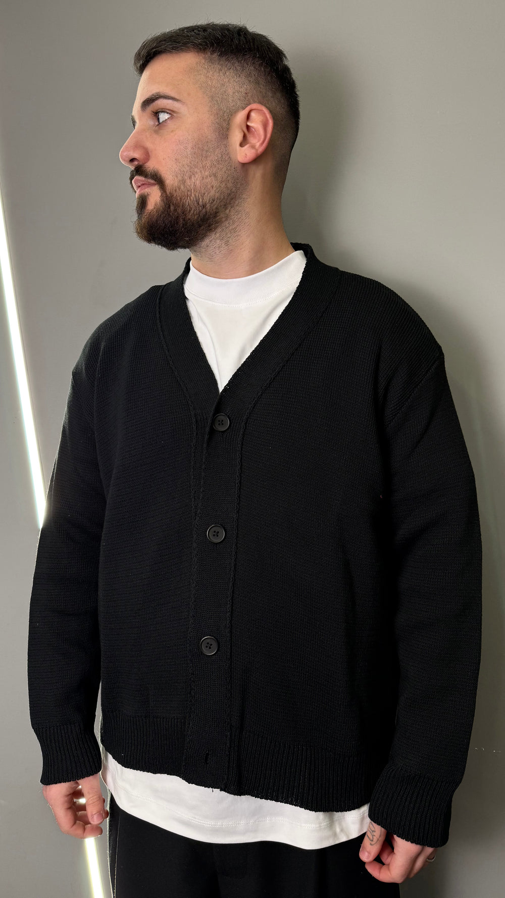 CARDIGAN CROPPED BLACK