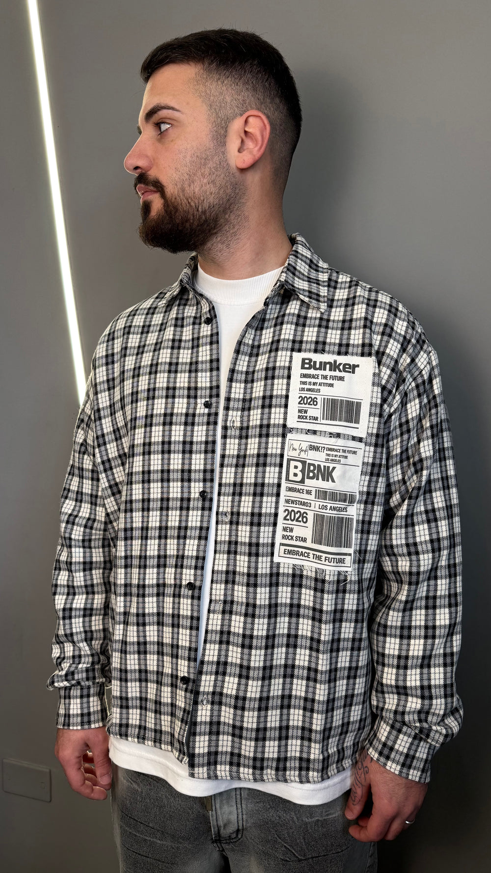 CAMICIA PATCH BNK BLACK