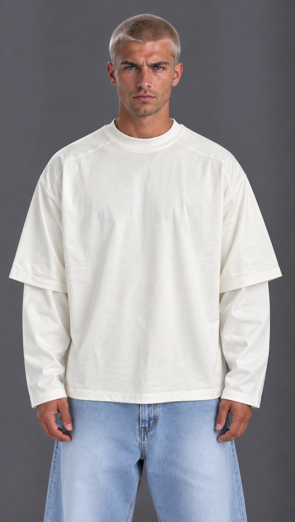 T-SHIRT DOUBLESLEEVE WALK WHITE