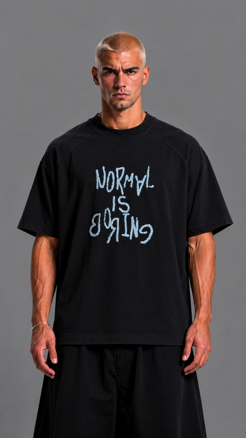 T-SHIRT RICAMO NORMAL BLACK