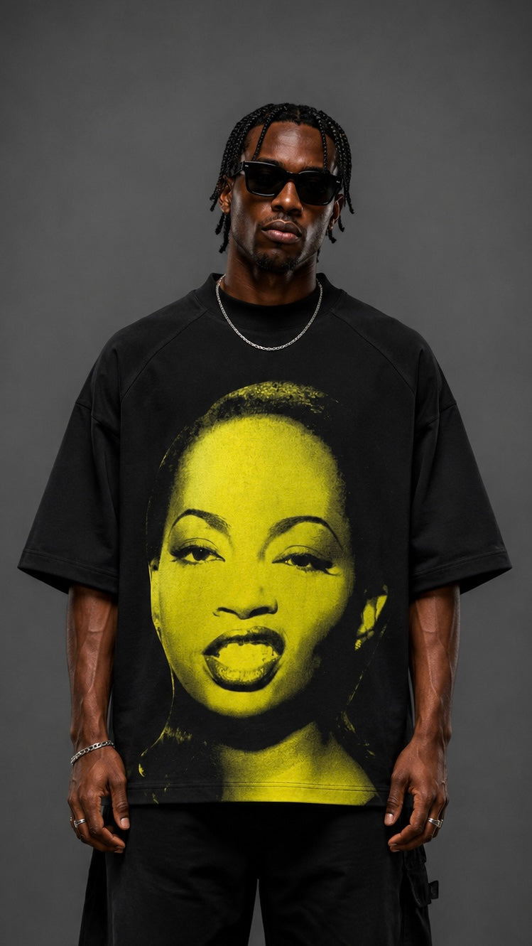 T-SHIRT FACE BLACK/YELLOW