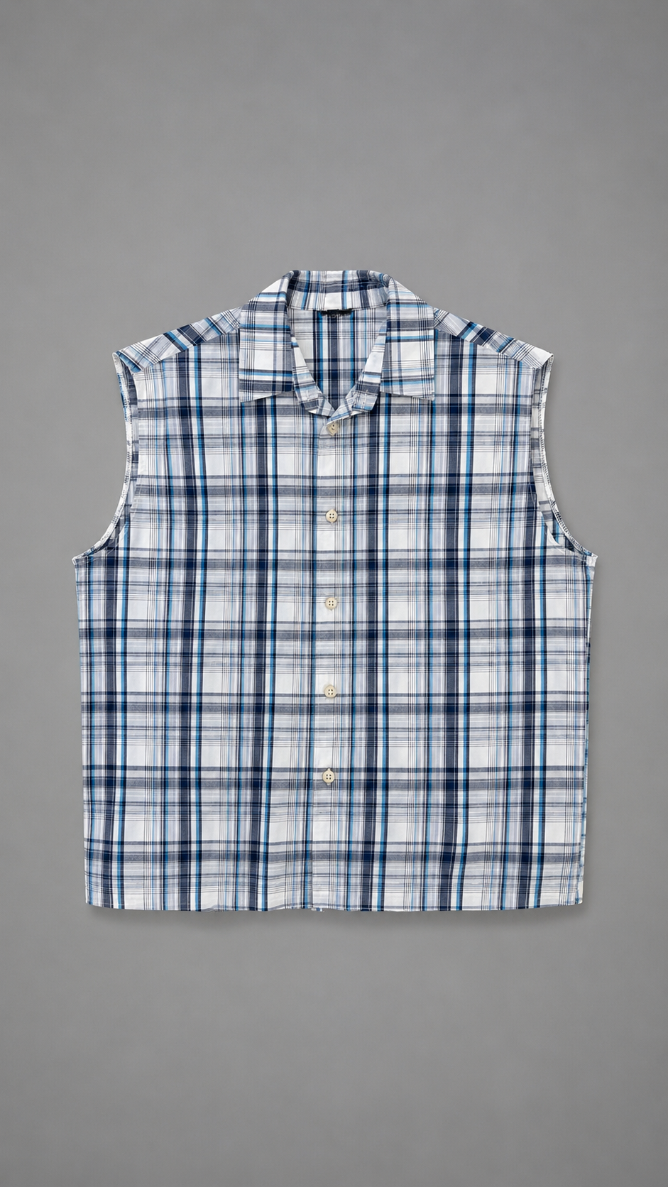 CAMICIA SMANICATA CHECK WHITE