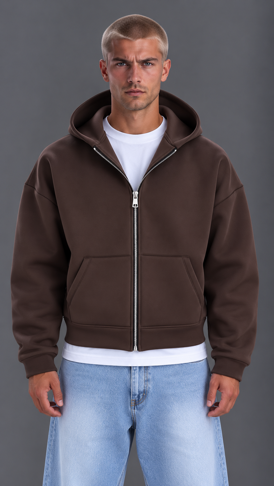 FELPA CAPPUCCIO SCUBA BROWN