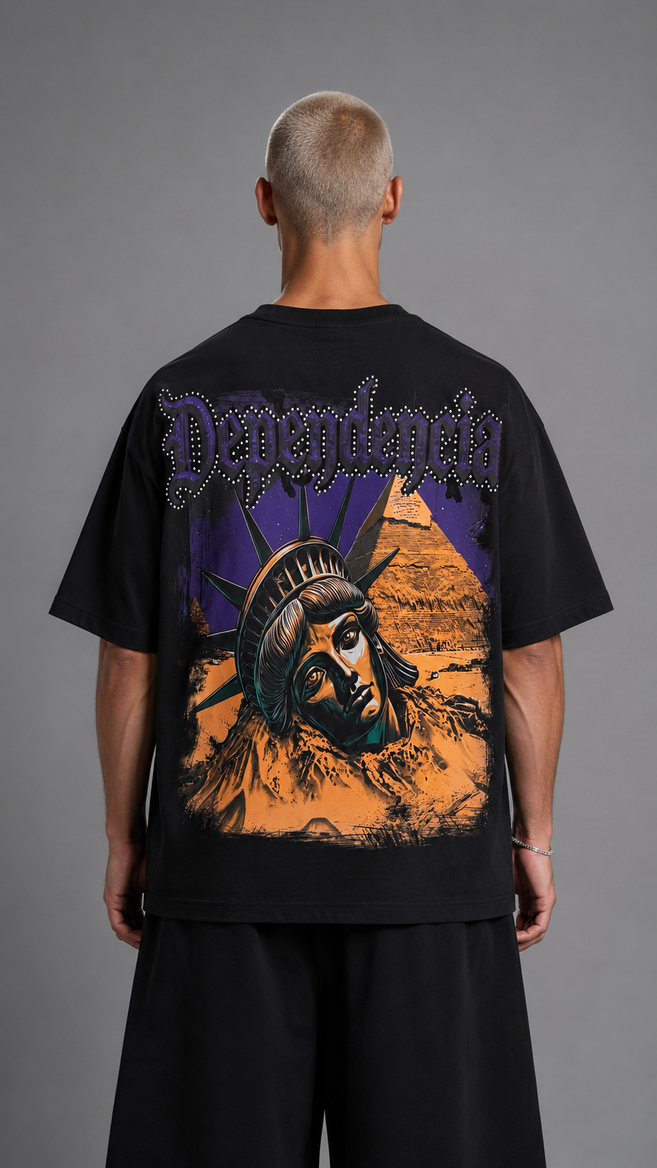 T-SHIRT PYRAMIDE DEPENDENCIA BLACK