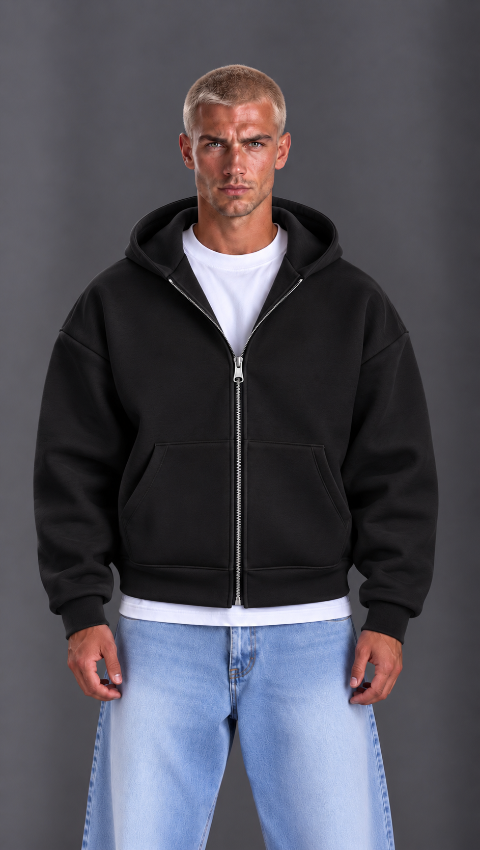 FELPA CAPPUCCIO SCUBA BLACK