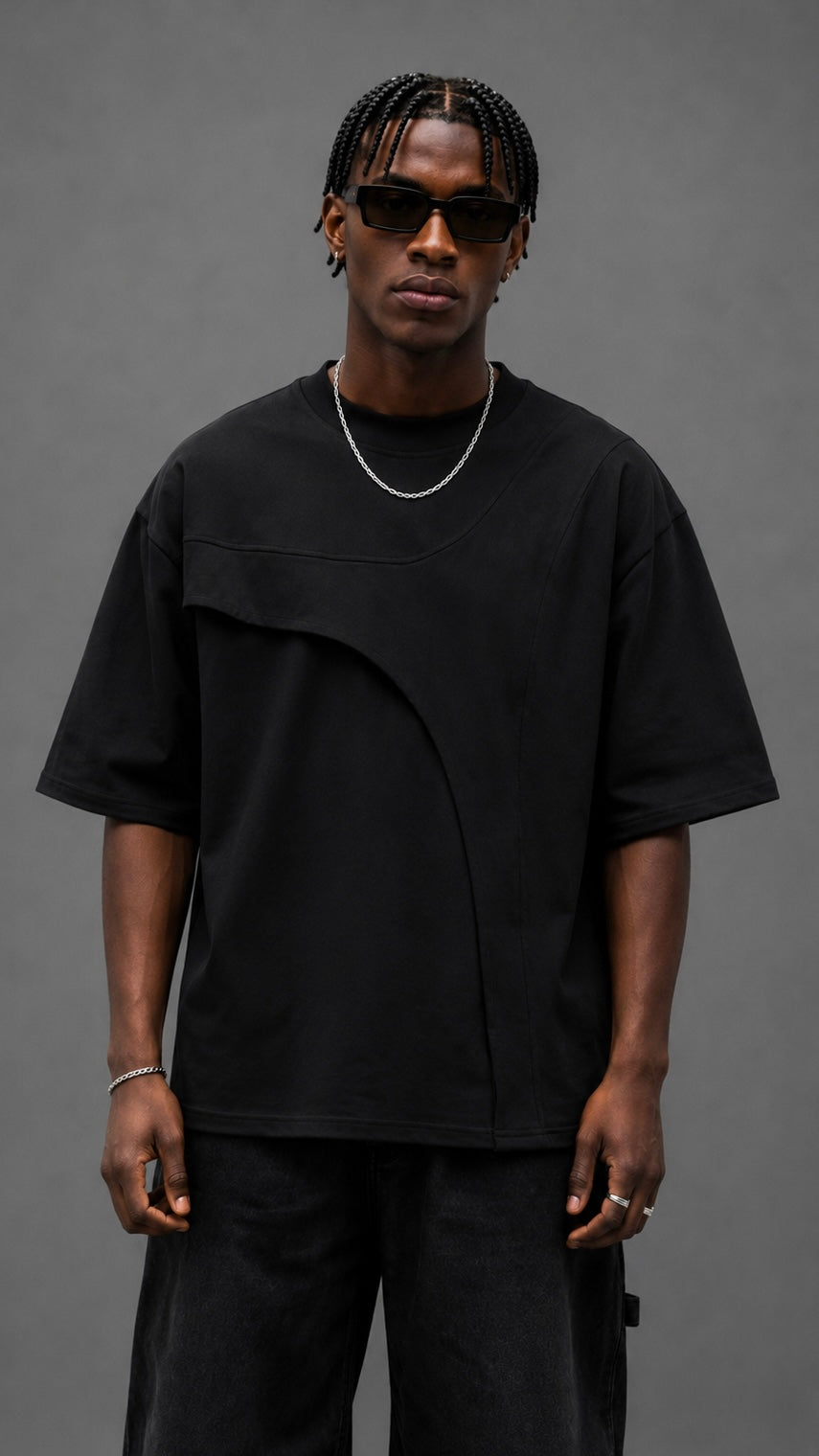 T-SHIRT DUBBED PRESENT BLACK