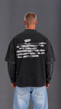 T-SHIRT DOUBLESLEEVE GABSERINE BLACK