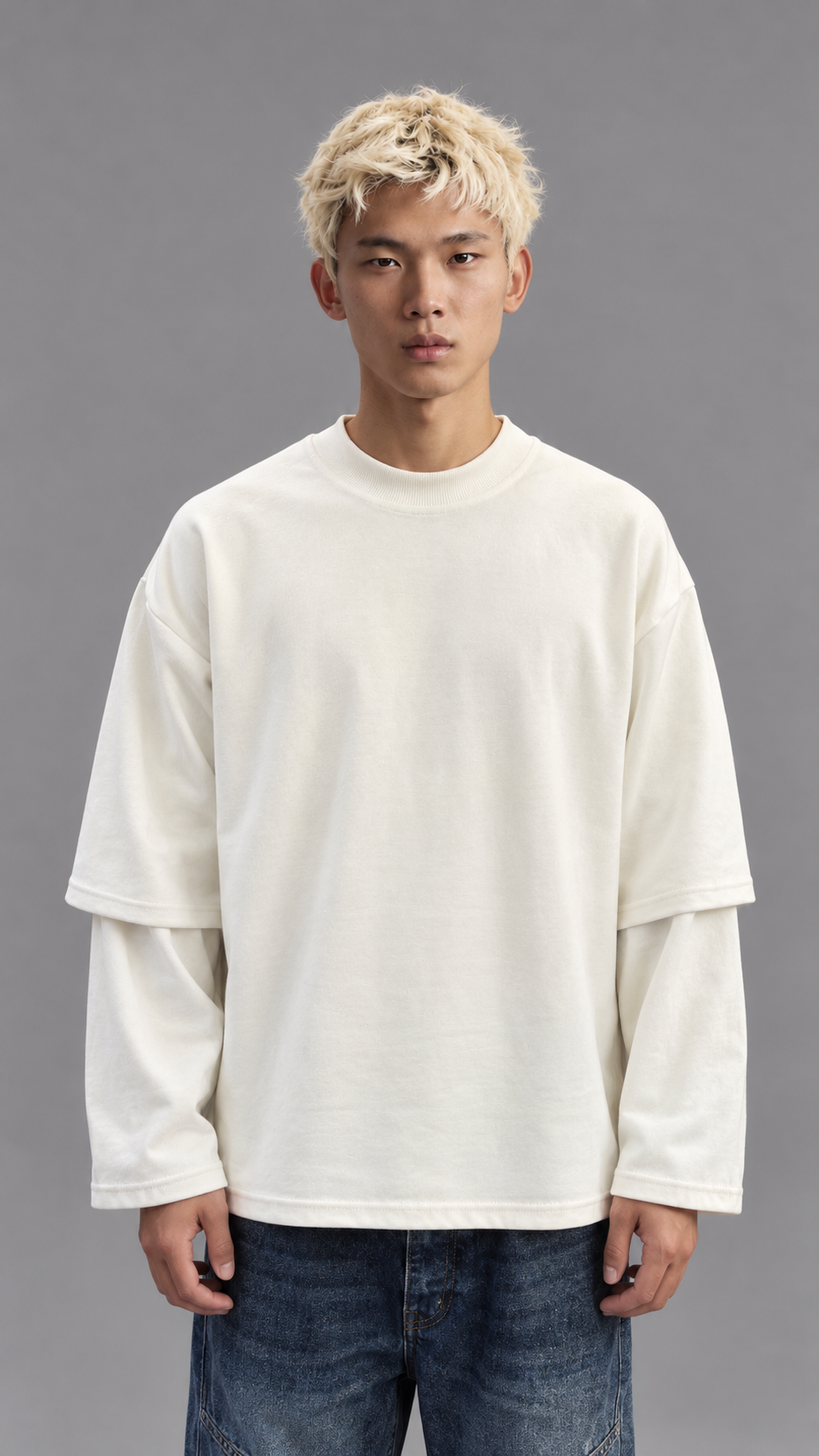 T-SHIRT DOUBLESLEEVE PERFECT PD WHITE