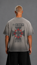 T-SHIRT RIOT WASHED GREY