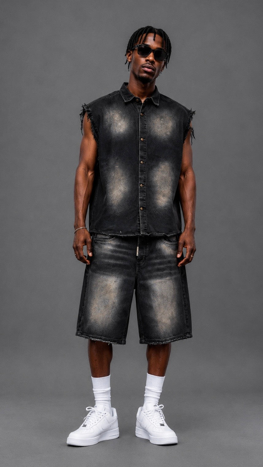 COORDINATO BULL WASHED BNK BLACK