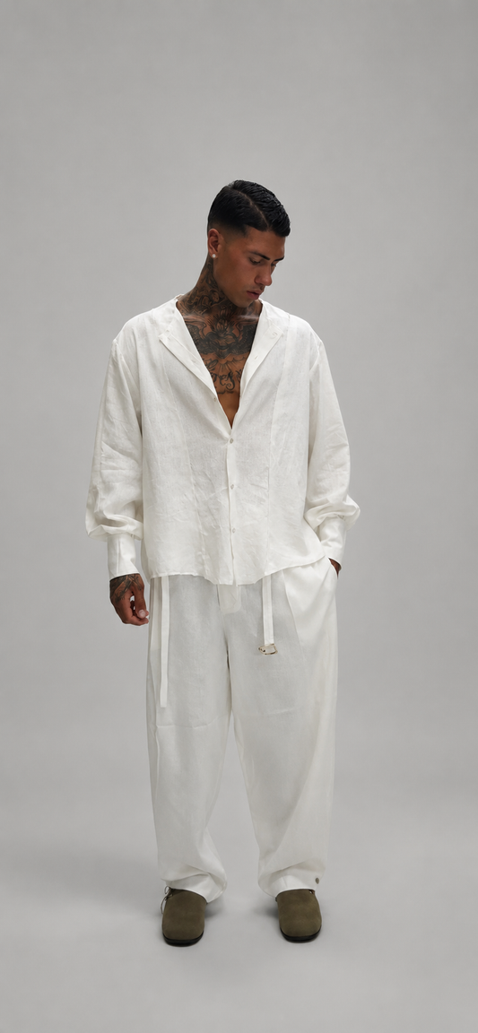 COORDINATO IN LINO HYDO WHITE