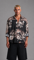 CAMICIA FLOWERS BLACK CIRCUS