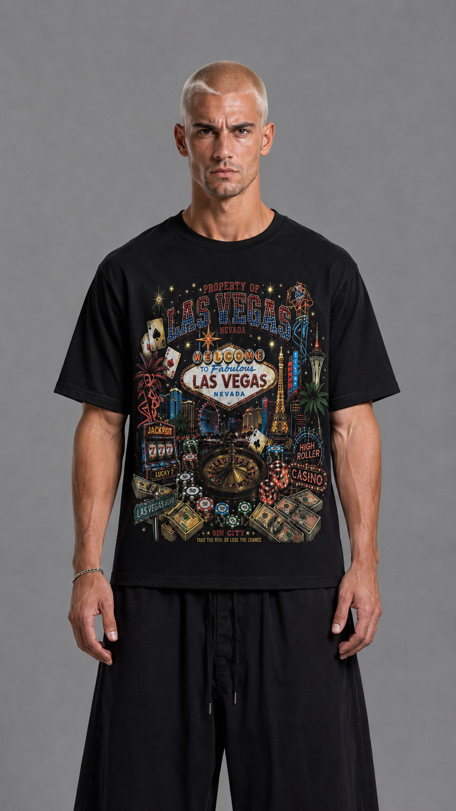 T-SHIRT LAS VEGAS BLACK